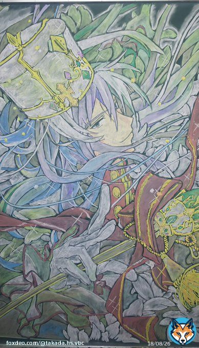 しばらく忙しかったので、久しぶりの更新で～す アイナナ誕生日黒板アートの第16段はRe:valeの千さんです 過去一複雑なデザインだったのでは&hellip;？ 2枚目はリバレの2人 4枚目は今こんな感じ 来月はラストの一織くん #千生誕祭2022 #IDOLiSH7 #Revale #黒板アート