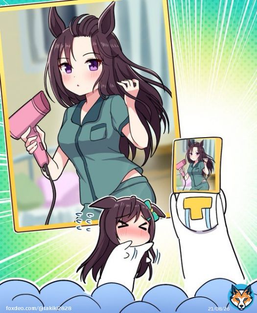 みんなも早くこの尊いサボかを見て！！  #ウマ娘 #メジロドーベル