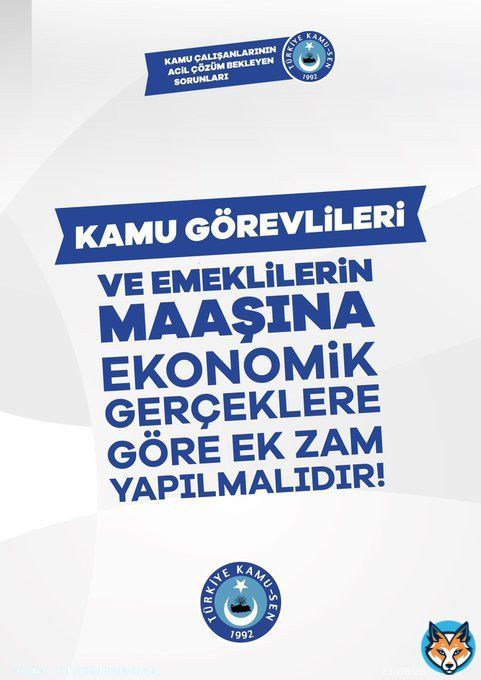 Kamu &ccedil;alışanları insanca yaşayabileceği bir &uuml;crete kavuşturulsun! #EkZamŞartOldu