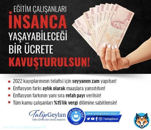 2022 yılında yaşadığımız gelir kaybının telafisi i&ccedil;in seyyanen şekilde EK ZAM istiyoruz! #EkZamŞartOldu