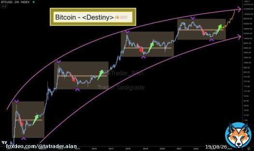 This chart demonstrates the destiny of #Bitcoin.  In some time, $BTC forms a huge resistance, which will be broken through and the next stop is another ATH.  #BTC #Crypto