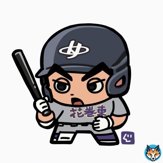 デフォルメ練習で佐々木麟太郎くんを描きました　#高校野球　#花巻東