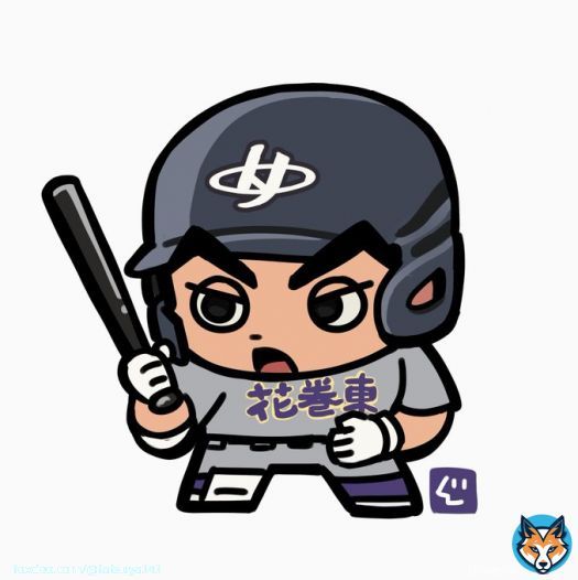 デフォルメ練習で佐々木麟太郎くんを描きました　#高校野球　#花巻東