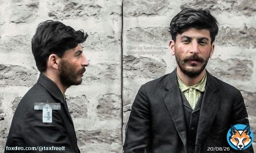 Иосиф Сталин в тюрьме.  Баку, Азербайджан, март 1910 года. Через 30 лет он убьет больше русских чем немцы убили евреев в концлагерях по всей Европе