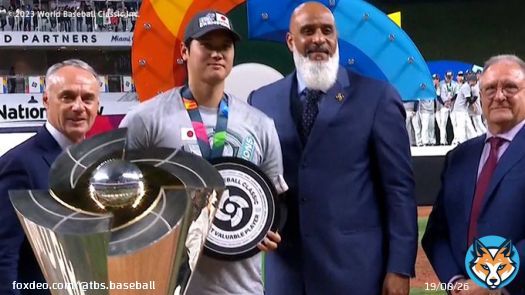 \u25e4緊急放送 #WBC決勝 世界一の瞬間を再び 今夜7時～ WBC決勝 日本vsアメリカ もう一度お届け \u25e3   #大谷翔平 MVP獲得 WBC史上初の&ldquo;二刀流&rdquo; ＿＿＿＿＿＿＿＿ 投手 2勝1セーブ 打者 打率.435  1本塁打 8打点 10四球 ＿＿＿＿＿＿＿＿＿  記事はこちら