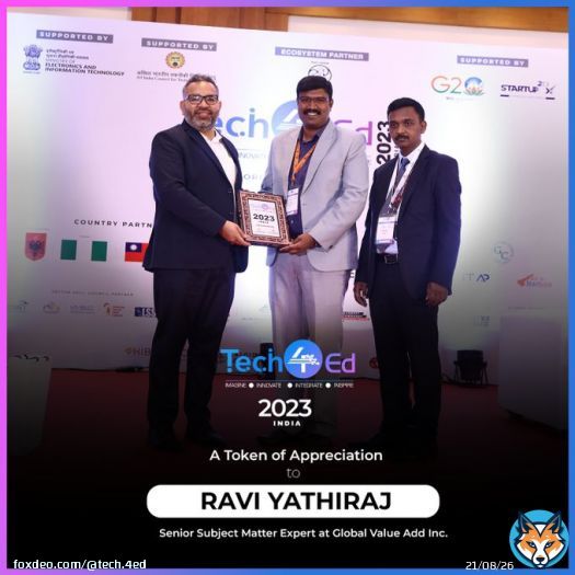 As a token of our deep Appreciation, Tech4Ed 2023 present Mr. Ravi Yathiraj with the Memento. #Tech4ED #memento #appreciationpost #event #expo #conference #Expo2023 #events #technology #education #Speaker #paneldiscussion #government #bestoftheday #viralvideo #viral #team