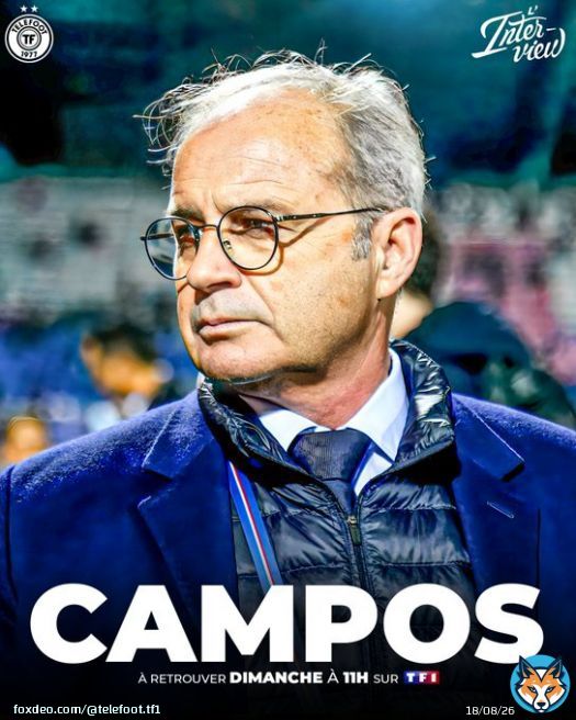 Dimanche, Luis Campos est dans T&eacute;l&eacute;foot ! Le conseiller sportif du PSG s&rsquo;exprime pour la premi&egrave;re fois apr&egrave;s le mercato hivernal, et revient sans langue de bois sur tous les sujets chauds du club de la capitale  Un entretien avec @BastienAL &agrave; ne pas manquer, dimanche &agrave; 11h !
