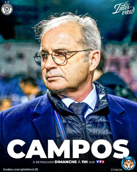 Dimanche, Luis Campos est dans T&eacute;l&eacute;foot ! Le conseiller sportif du PSG s&rsquo;exprime pour la premi&egrave;re fois apr&egrave;s le mercato hivernal, et revient sans langue de bois sur tous les sujets chauds du club de la capitale  Un entretien avec @BastienAL &agrave; ne pas manquer, dimanche &agrave; 11h !