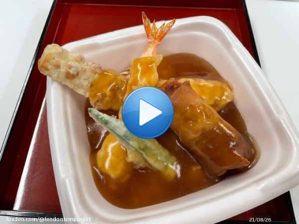 #霜降り明星 コラボ丼 『中華あん天丼』はお持ち帰りもやってます！ 寒い冬に熱々のあんかけ天丼はいかがでしょうか？  コラボ動画はこちらから&rArr;