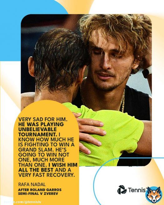 Respectful as always  \ud83d\udc4f  @RafaelNadal #RolandGarros