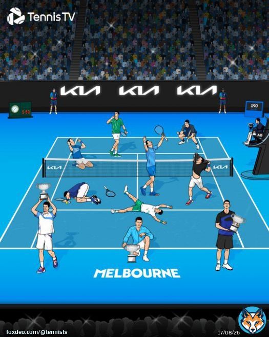 1 player. 1 tennis court. 10 #AusOpen titles.   @DjokerNole & Rod Laver Arena is a special relationship