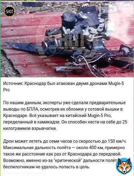Рузькіє партизанти атакують Краснодар китайськими дронами. Які питання до України?