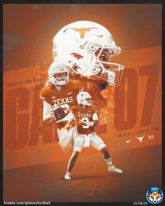Back in DKR    Texas vs. Iowa State  Saturday, Oct. 15 | 11 AM CT DKR-Texas Memorial Stadium   ABC