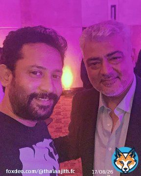 Latest Pic Of #AjithKumar Sir With TV Serial Fame Actor Deepak Family   #VidaaMuyarchi