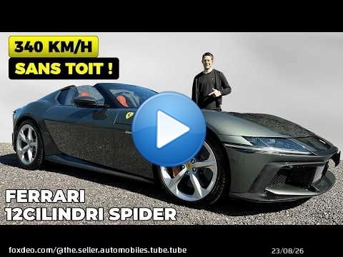 Essai Ferrari 12Cilindri Spider – 340 KM/H sans toit !