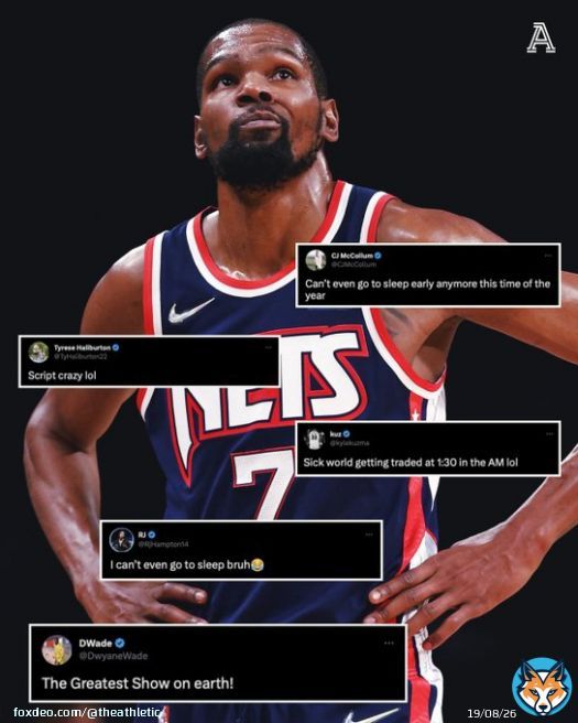 ICYMI: Kevin Durant is now a Phoenix Sun.  The NBA world reacted in real time last night.