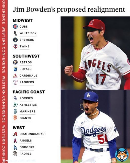 When MLB expands to 32 teams, it should forget the AL and NL.  Embrace a dramatic geographic realignment.  Here's one way @JimBowdenGM  thinks it could look