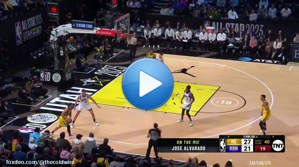 This play from Andrew Nembhard  Jose Alvarado #JordanRisingStars | #NBAAllStar
