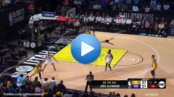 This play from Andrew Nembhard  Jose Alvarado #JordanRisingStars | #NBAAllStar
