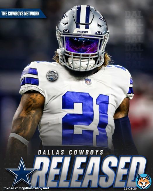 #Cowboys have informed RB Ezekiel Elliott that the team is releasing him. Elliott will be designated as a post-June 1 release. Dallas will gain $10.9M in Cap Space at that time. \u272d