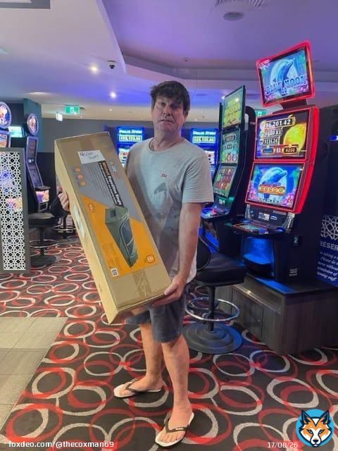 Glenn won the swag from the Keno competition at the blacks beach tavern.