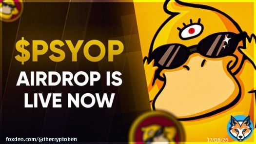 THE $PSYOP AIRDROP IS LIVE!   AVAILABLE FOR THE WHOLE WEB3 COMMUNITY!     $ARB $SUI $DAVE #Stablecoin $VOLT $SPX $SPY #bullrun $LINK $HEX $QNT $OP #Bitcoin #BinanceUS #cryptocurrency #MemeCoins $APE $MONG $PLANET $INU $WOJAK #OKX $GALA $MANA #zkSync 