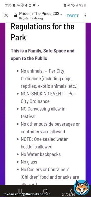 They don't say anything about no signs. I'll be peaceful....