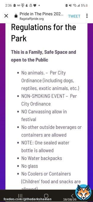 They don't say anything about no signs. I'll be peaceful....