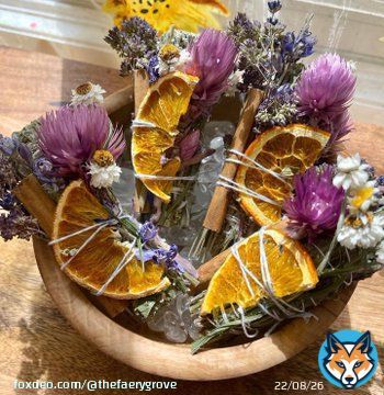 X8 Faery Wands have just been added to the shop   Handcrafted and blended with Mugwort, English Lavender, Strawflower, Mini Daisies, Purple Oregano, Orchids, Cinnamon Stick & Orange. All of which accent this wand beautifully leaving you with an instant sense of well being.
