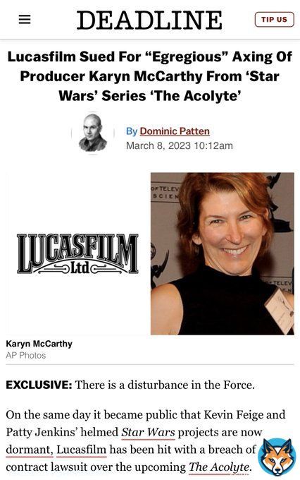 Lucasfilm getting sued was not on my 2023 bingo card&hellip;