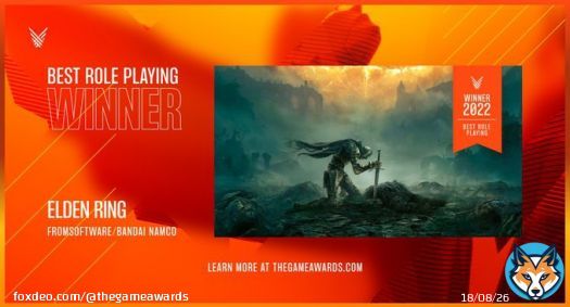 Bravo Bravo!  Big rounds of applause for @eldenring, they just won Best Role Playing Game! @fromsoftware_pr #TheGameAwards