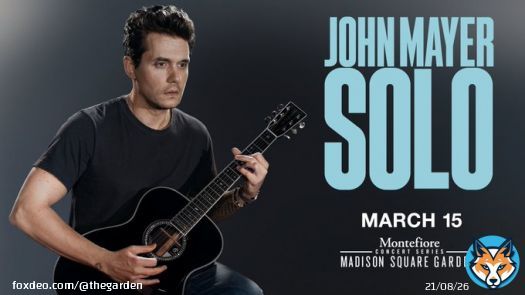 JUST ANNOUNCED: John Mayer returns to The Garden on Mar 15!   Tickets go on sale to the general public Fri, Feb 3 at 9am.