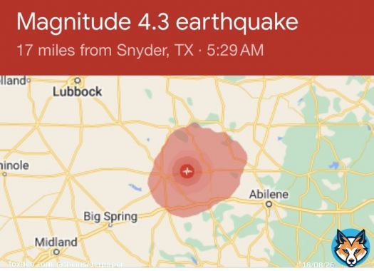 BREAKING: Magnitude 4.3 earthquake hits Snyder, Texas