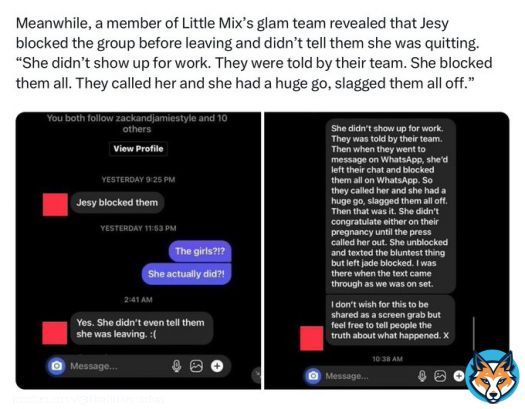 It was established two years ago that Little Mix got blocked on Whatsapp and Instagram, so the fact they &ldquo;haven&rsquo;t spoken&rdquo; isn&rsquo;t an &ldquo;exclusive&rdquo; @TheSun