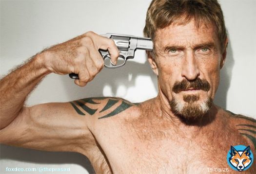 John McAfee was the wildest entrepreneur alive:  &bull; Bitcoin Billionaire &bull; Never paid taxes &bull; Wanted in 3 countries &bull; Hacked Hillary Clinton's office &bull; Married a prostitute sent to kill him &bull; Survived 50+ assassination atttempts  The person you may know, the story you don't
