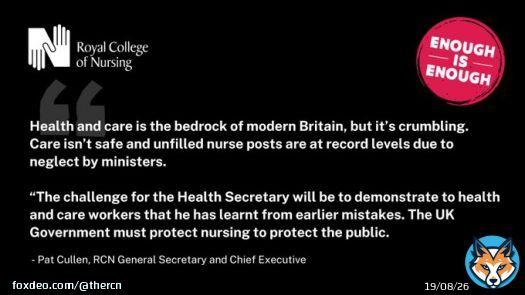 It is the returning Health Secretary @SteveBarclay who handed NHS staff another real terms pay cut.  Show this government you won't be taken for granted any longer. Cast your vote in our strike ballot today.  #FairPayForNursing #SafeStaffingSavesLive