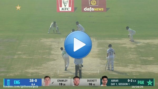 What a ball to get your first Test wicket!   Immediate impact by Abrar Ahmed   #PAKvENG | #UKSePK