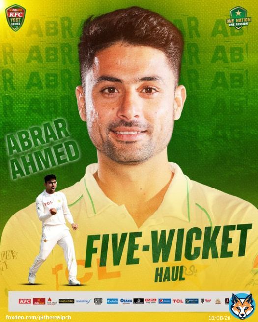 First morning as a Test debutant   Abrar Ahmed becomes the 13th Pakistan bowler to take a five-wicket haul on Test debut   #PAKvENG | #UKSePK