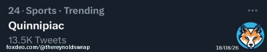 #HappeningNow  &ldquo;Quinnipiac&rdquo; is #24 trending on Twitter this morning.   This comes after Quinnipiac Men&rsquo;s Ice Hockey team won their first NCAA national championship in school history last night - @Q30News