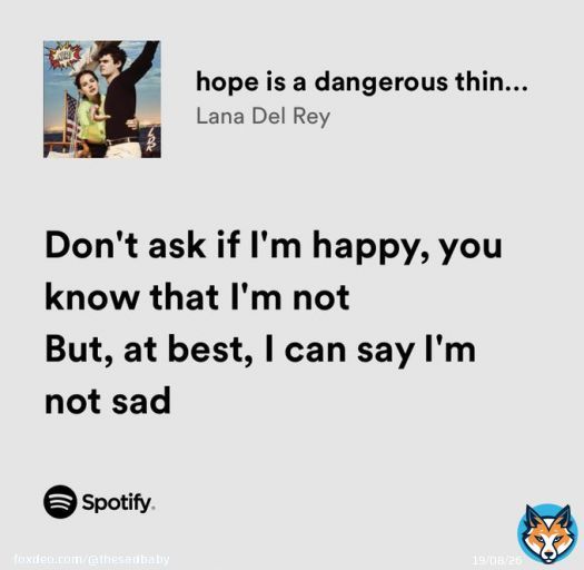 lana del rey / hope is a dangerous thing..
