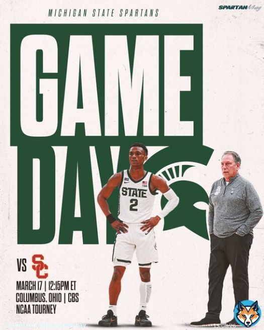 TOURNEY GAMEDAY   @USC_Hoops   12:15pm ET  CBS  Columbus, Ohio  @MSU_Basketball | #GoGreen