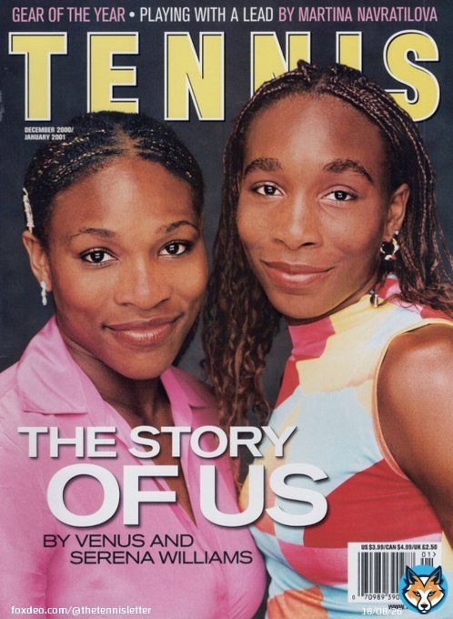 Venus and Serena Williams on the cover of the December 2000/January 2001 issue of Tennis Magazine.