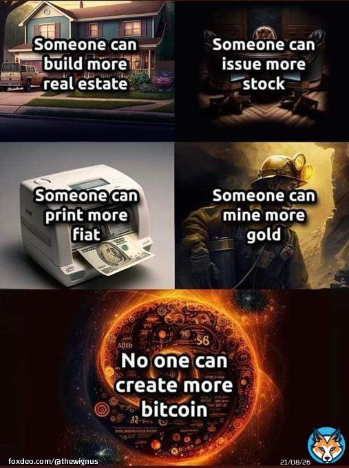 No one can create more #Bitcoin  21m supply