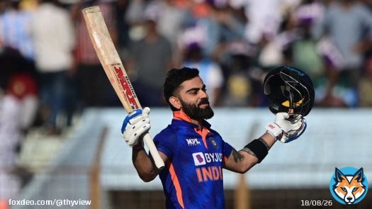 Anddddd it's 74th TON for the King 46th ODI   G.O.A.T   3 ODI 100s in last 4 matches  @imVkohli #ViratKohli #INDvSL
