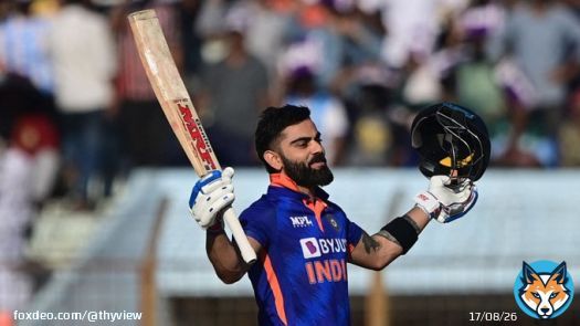 Anddddd it's 74th TON for the King 46th ODI   G.O.A.T   3 ODI 100s in last 4 matches  @imVkohli #ViratKohli #INDvSL