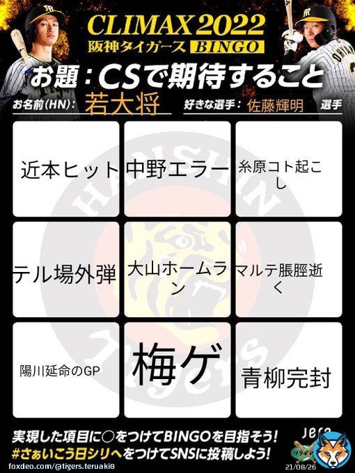CS期間で1回でもしそうなこと書いてみた  #さぁいこう日シリへ   #クライマックスシリーズ   #阪神タイガース
