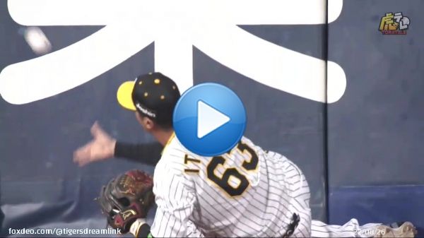 途中出場の板山選手が右中間深くの飛球をスライディングキャッチ！ #hanshin #虎テレ #阪神タイガース #ARE