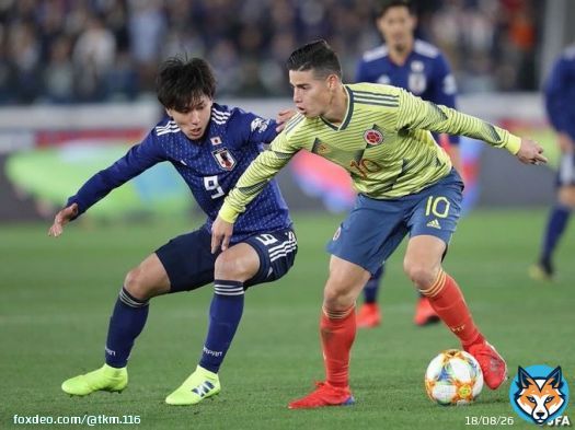 コロンビア戦と言えば&hellip;キリンチャレンジカップ2019コロンビア戦 エース同士のマッチアップもあったな。  南野拓実 ハメス・ロドリゲス