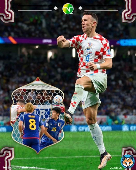 QUE TESTADA!  Perisic meteu essa a&iacute; para empatar contra o Jap&atilde;o! #TNTSportsNoQatar