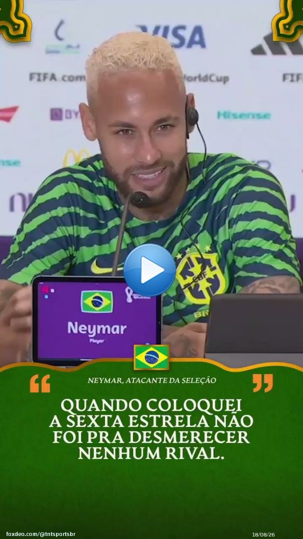 &Eacute; isso a&iacute;, @Neymarjr! Sem desmerecer os advers&aacute;rios, mas seguindo nosso objetivo que &Eacute; O HEXA!  #TNTSportsNoQatar